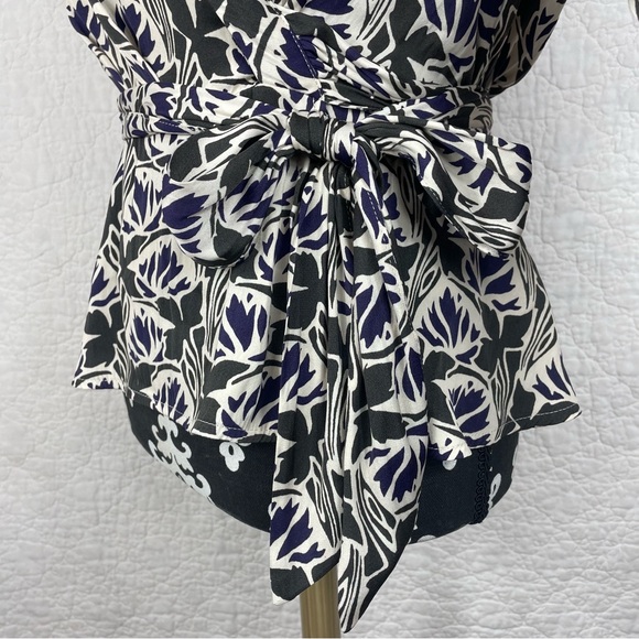 š„Banana Republic Silky Satin Tie Wrap Blouse Women Size S - Picture 7 of 14